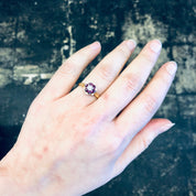 Vintage Gold Ring, Ruby Ring, Ruby Flower Ring, 18 Karat Gold, Yellow Gold Ring, Gold Jewelry, Vintage Jewelry, Red Gold, Engagement Ring