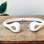 Vintage Vendome Bracelet, White Bracelet, Vendome Jewelry, Bangle Bracelet, Costume Jewelry, White Jewelry, Unique Jewelry, Cut Out Bracelet