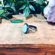 Vintage Silver Ring, Turquoise Ring, Bohemian Jewelry, Boho Style, Simple Ring, Valentines Day Gift, Blue and Silver, Southwestern Ring, 925