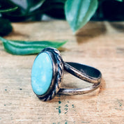 Vintage Silver Ring, Turquoise Ring, Bohemian Jewelry, Boho Style, Simple Ring, Valentines Day Gift, Blue and Silver, Southwestern Ring, 925