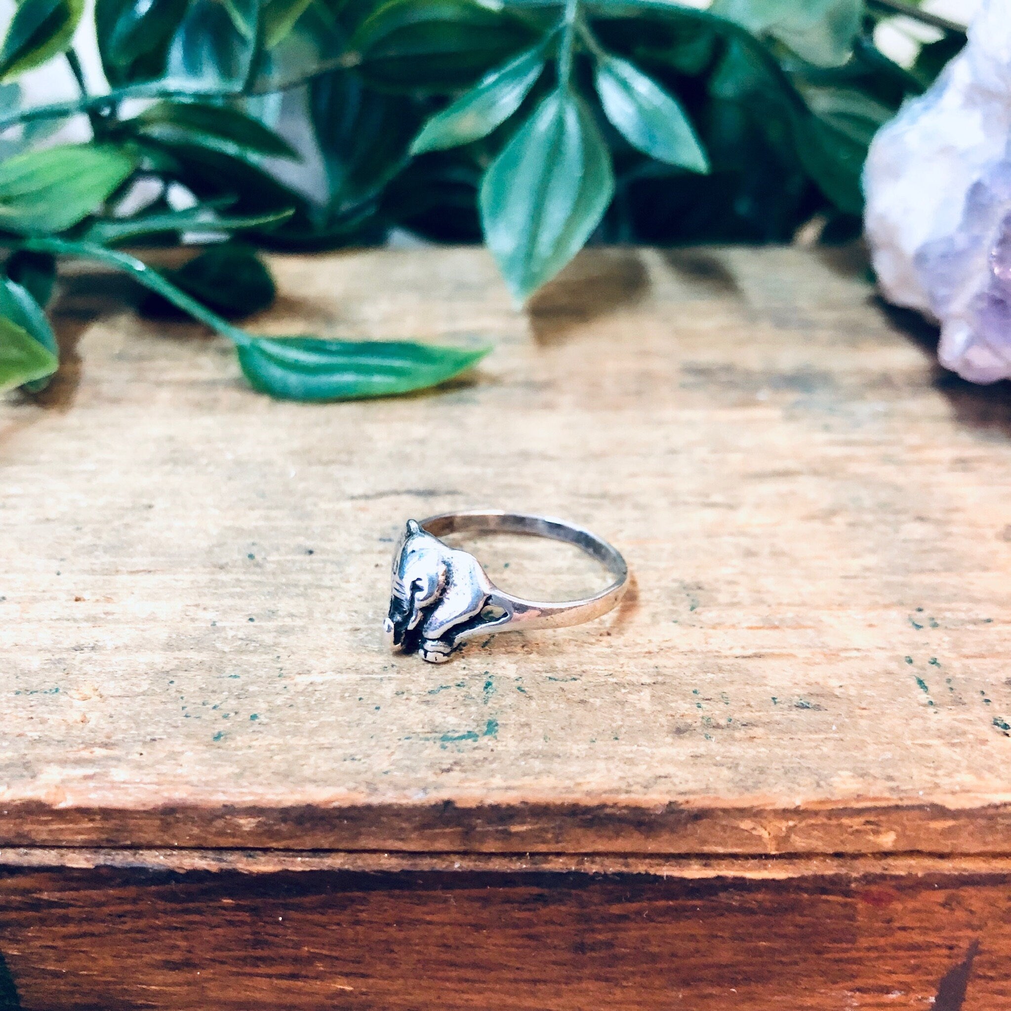 Elephant Ring, Vintage Silver Ring, Animal Jewelry, Unique Jewelry, Valentines Day Gift, Elephant Jewelry, Simple Ring, Gift for Mom, 925