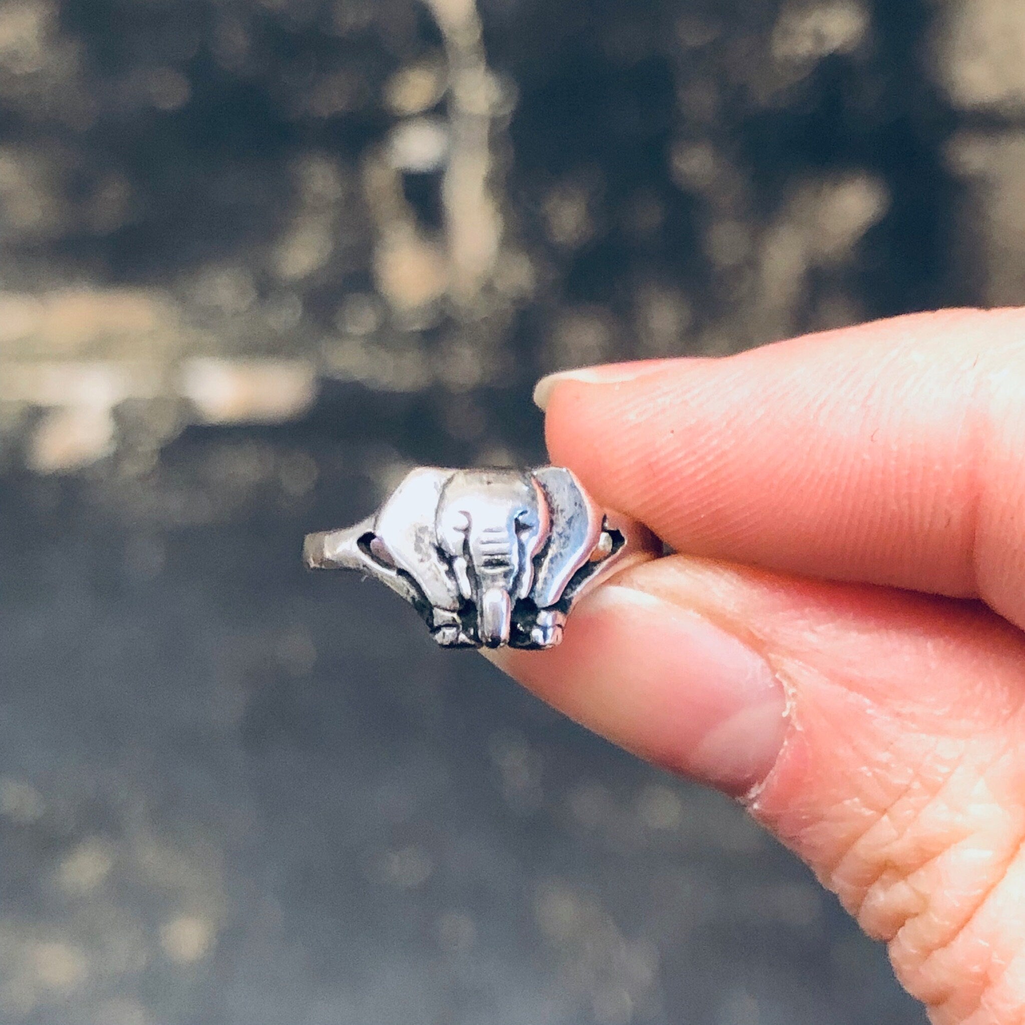 Elephant Ring, Vintage Silver Ring, Animal Jewelry, Unique Jewelry, Valentines Day Gift, Elephant Jewelry, Simple Ring, Gift for Mom, 925