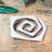 Vintage Pendant, Silver Pendant, Swirl Pendant, Unique Jewelry, Vintage Necklace, Valentines Day Gift, Abstract Jewelry, Simple Pendant, 925
