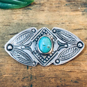 Vintage Brooch, Silver Brooch, Turquoise Brooch, Vintage Jewelry, Southwestern Brooch, Vintage Pin, Turquoise Jewelry, Bohemian Style, 925