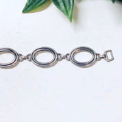Vintage Silver Bracelet, Link Bracelet, Vintage Jewelry, Simple Bracelet, Valentines Day Gift, Geometric Jewelry, 925, Silver Bracelet, 925