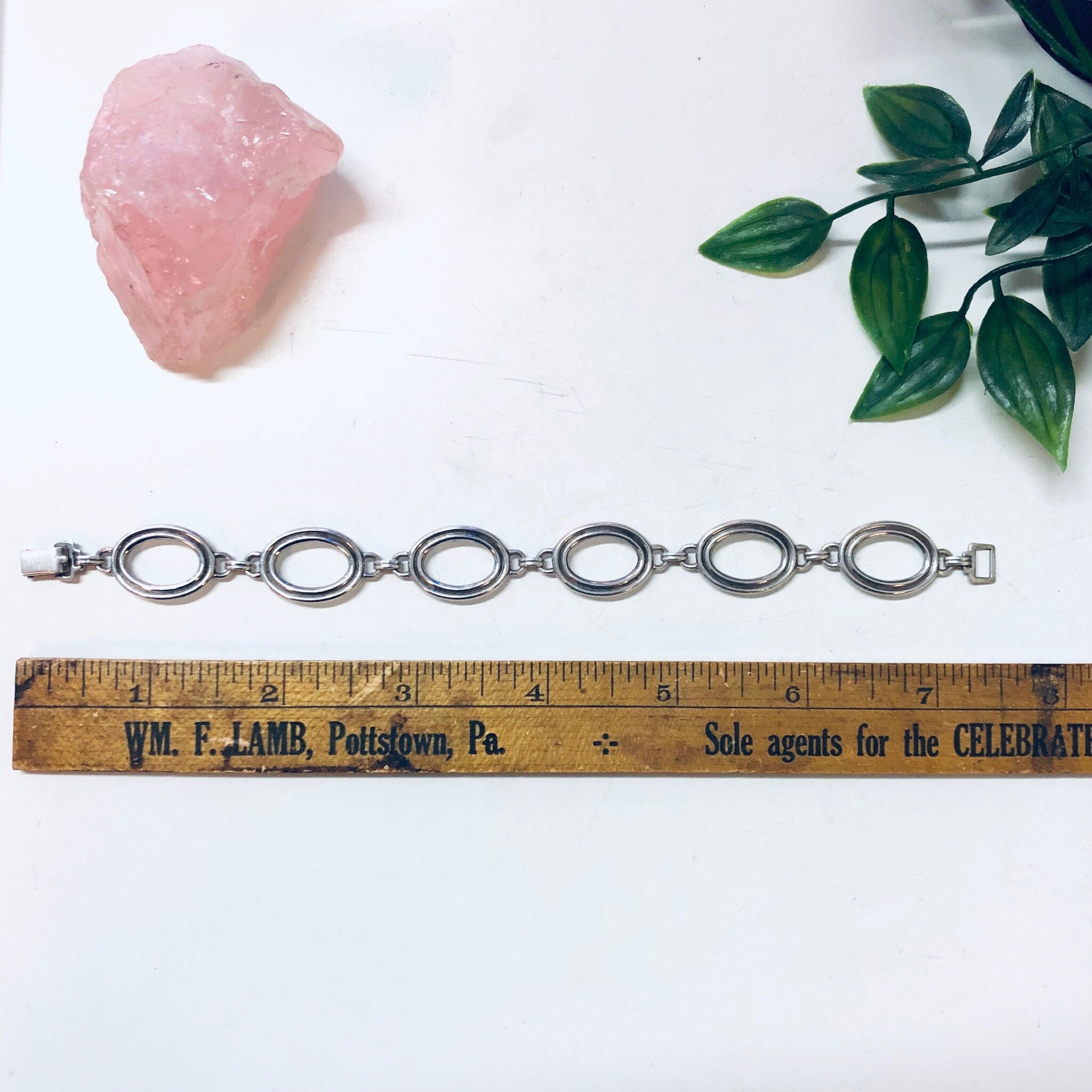 Vintage Silver Bracelet, Link Bracelet, Vintage Jewelry, Simple Bracelet, Valentines Day Gift, Geometric Jewelry, 925, Silver Bracelet, 925