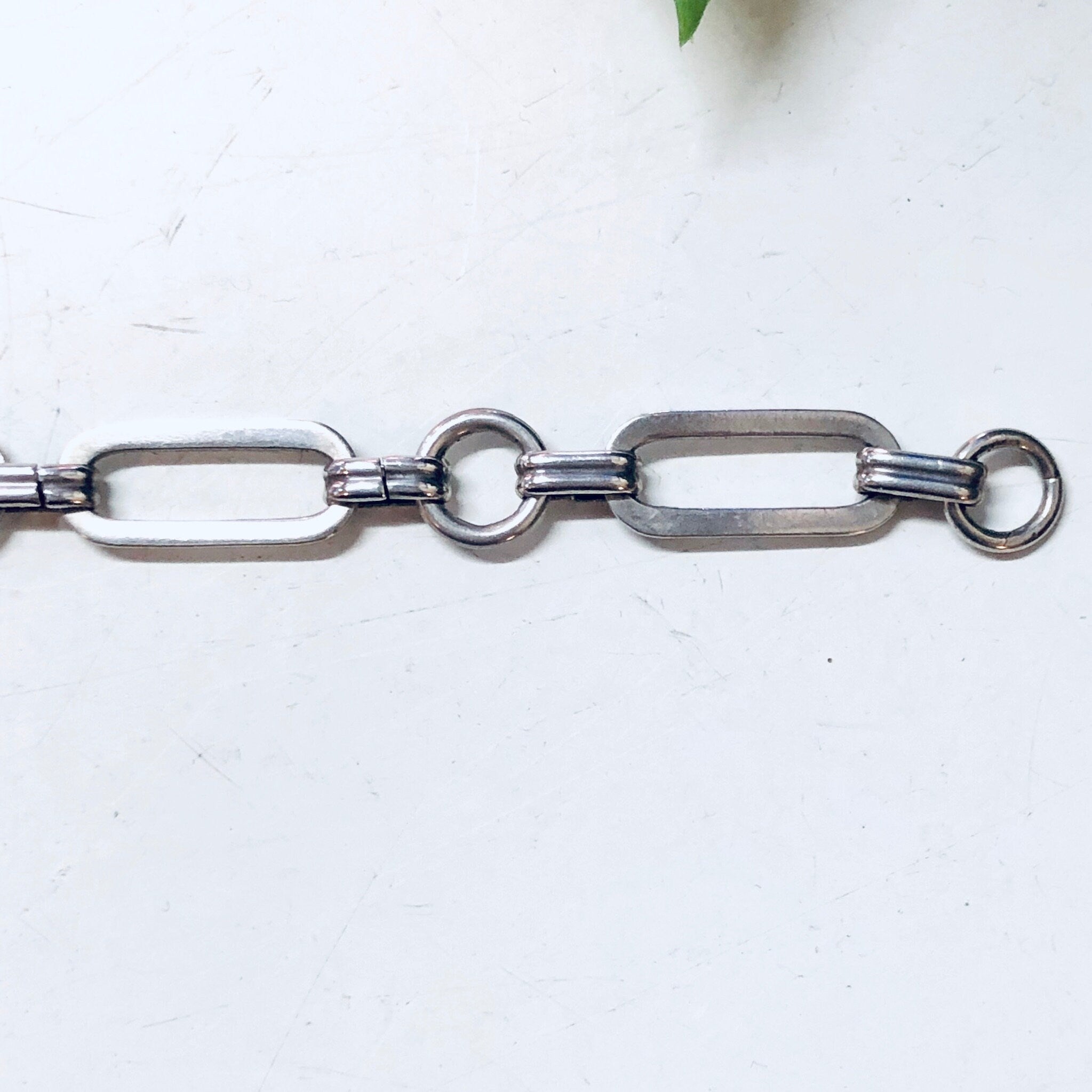 Vintage Silver Bracelet, Link Bracelet, Chain Bracelet, Simple Jewelry, Vintage Jewelry, Geometric Design, Elegant Bracelet, Valentines Day