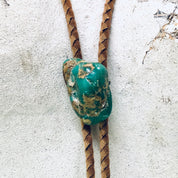Vintage Bolo Tie, Turquoise Jewelry, Vintage Jewelry, Bolo Tie, Unique Jewelry, Statement Jewelry, Brown and Green, Southwestern Style, Blue