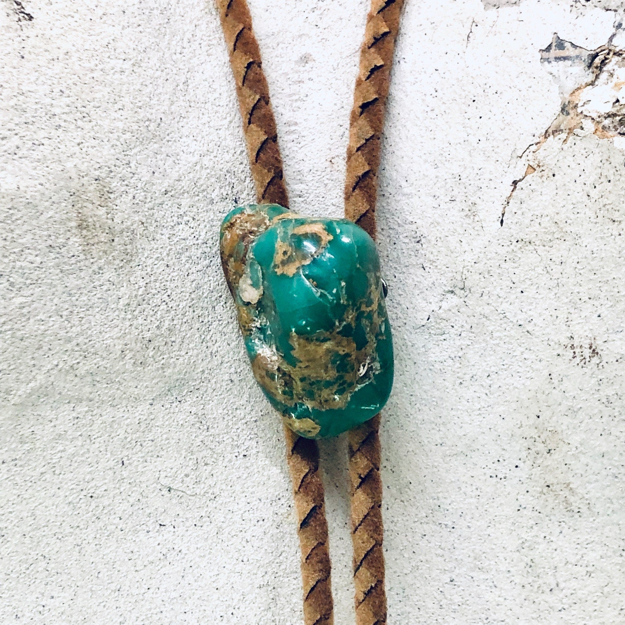 Vintage Bolo Tie, Turquoise Jewelry, Vintage Jewelry, Bolo Tie, Unique Jewelry, Statement Jewelry, Brown and Green, Southwestern Style, Blue