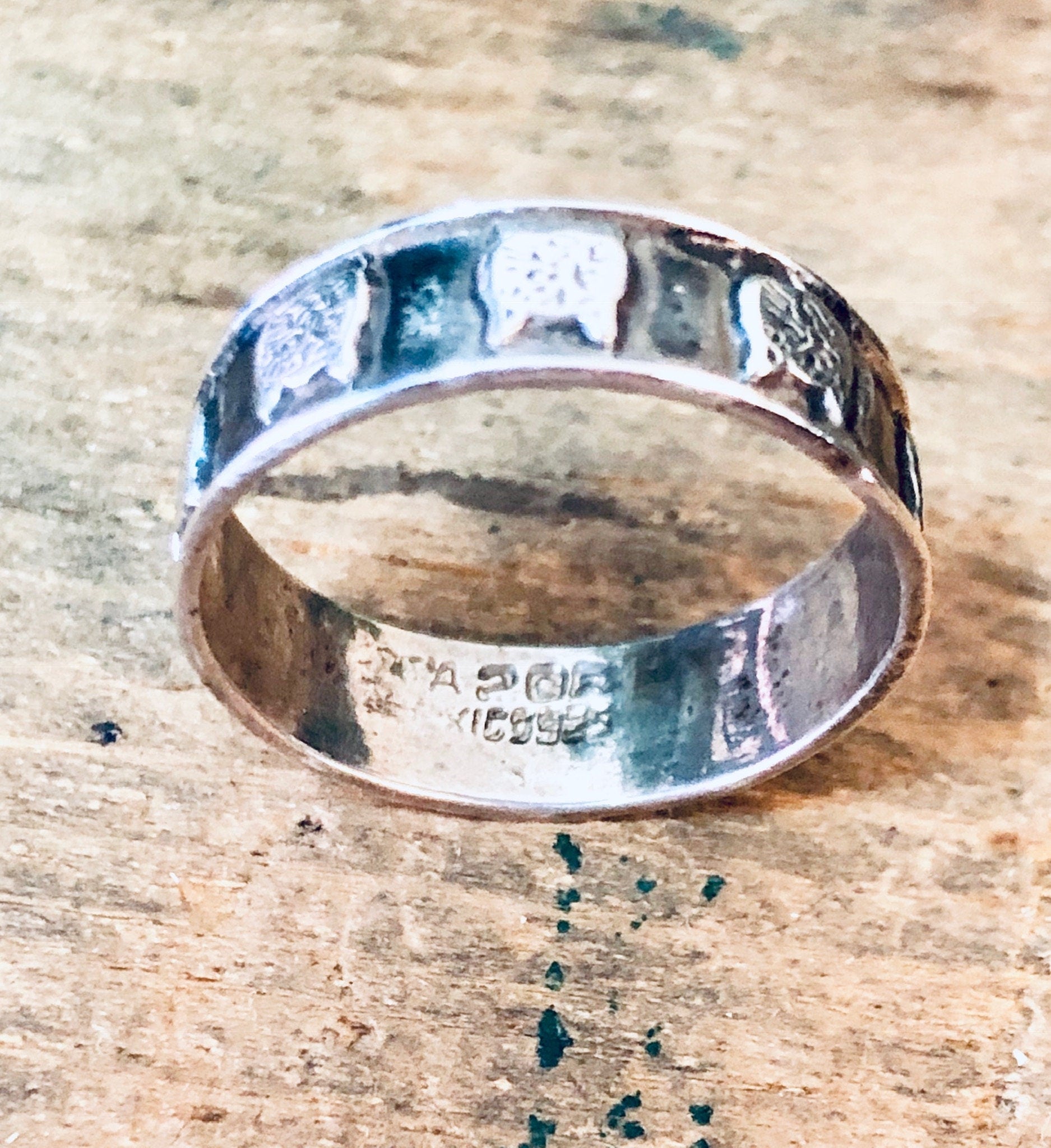 Vintage Silver Ring, Cat Ring, Kitty Cat Ring, Animal Jewelry, Unique Ring, Small Ring, Band Ring, Vintage Jewelry, Valentines Day Gift, 925