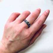 Vintage Silver Ring, Tribal Ring, Band Ring, Vintage Jewelry, Simple Ring, Valentines Day Gift, Unique Jewelry, Simple Tribal Band, 925
