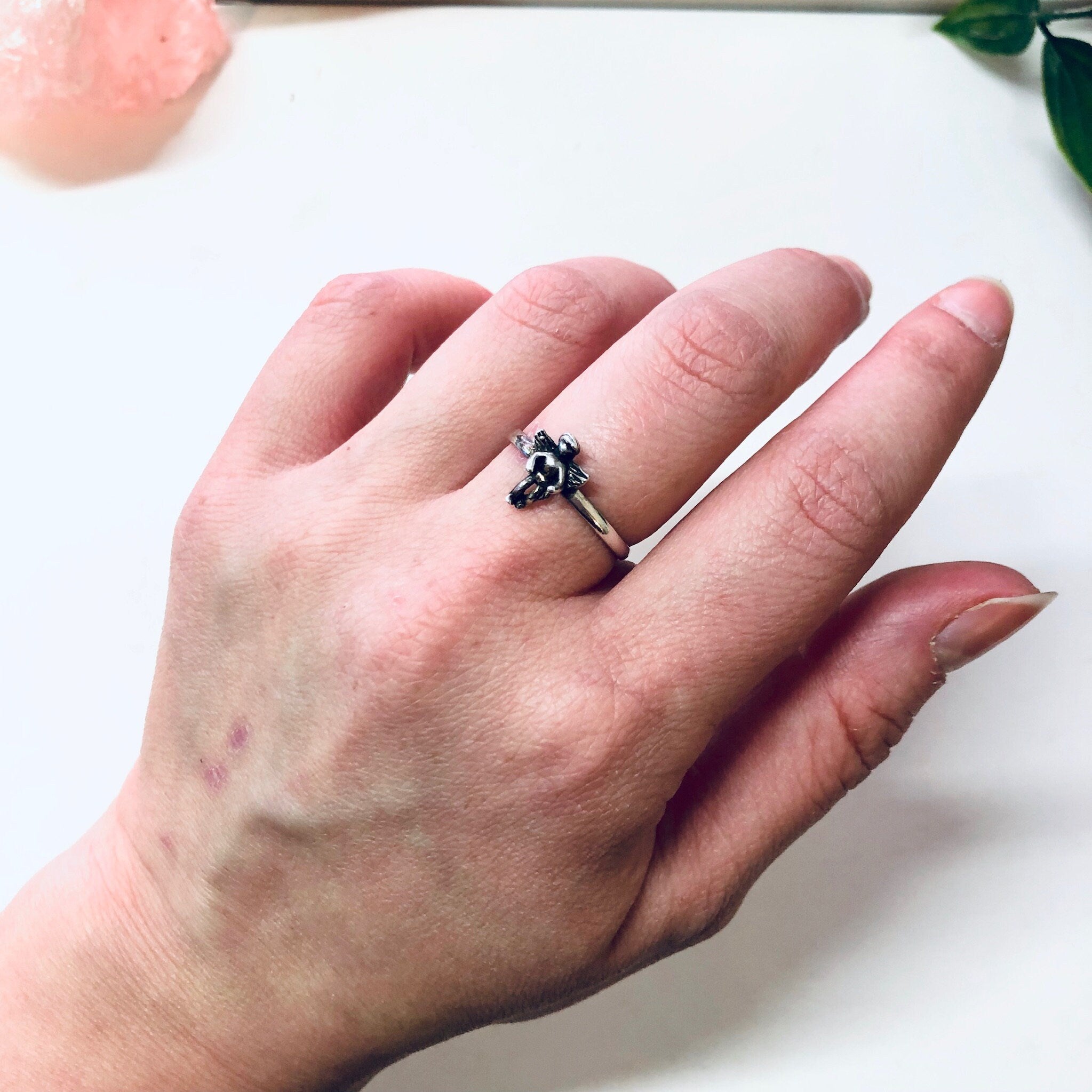 Vintage Silver Ring, Cherub Ring, Angel Ring, Vintage Jewelry, Ring with Angel, Angelic Jewelry, Valentines Day Gift, Cupid Ring, Angel, 925