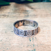 Vintage Silver Ring, Horseshoe Ring, Lucky Ring, Lucky Jewelry, Vintage Jewelry, Band Ring, Thin Band, Valentines Day Gift, Good Luck Ring