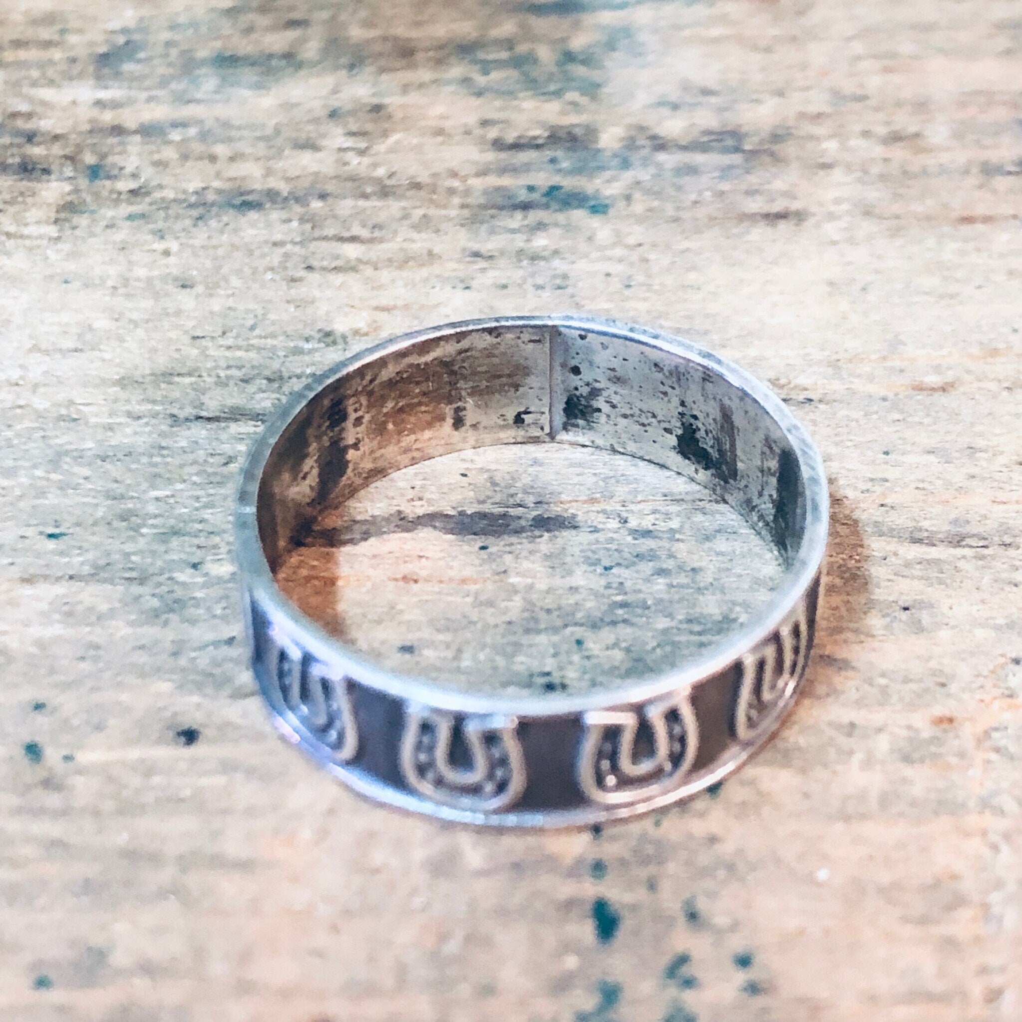 Vintage Silver Ring, Horseshoe Ring, Lucky Ring, Lucky Jewelry, Vintage Jewelry, Band Ring, Thin Band, Valentines Day Gift, Good Luck Ring