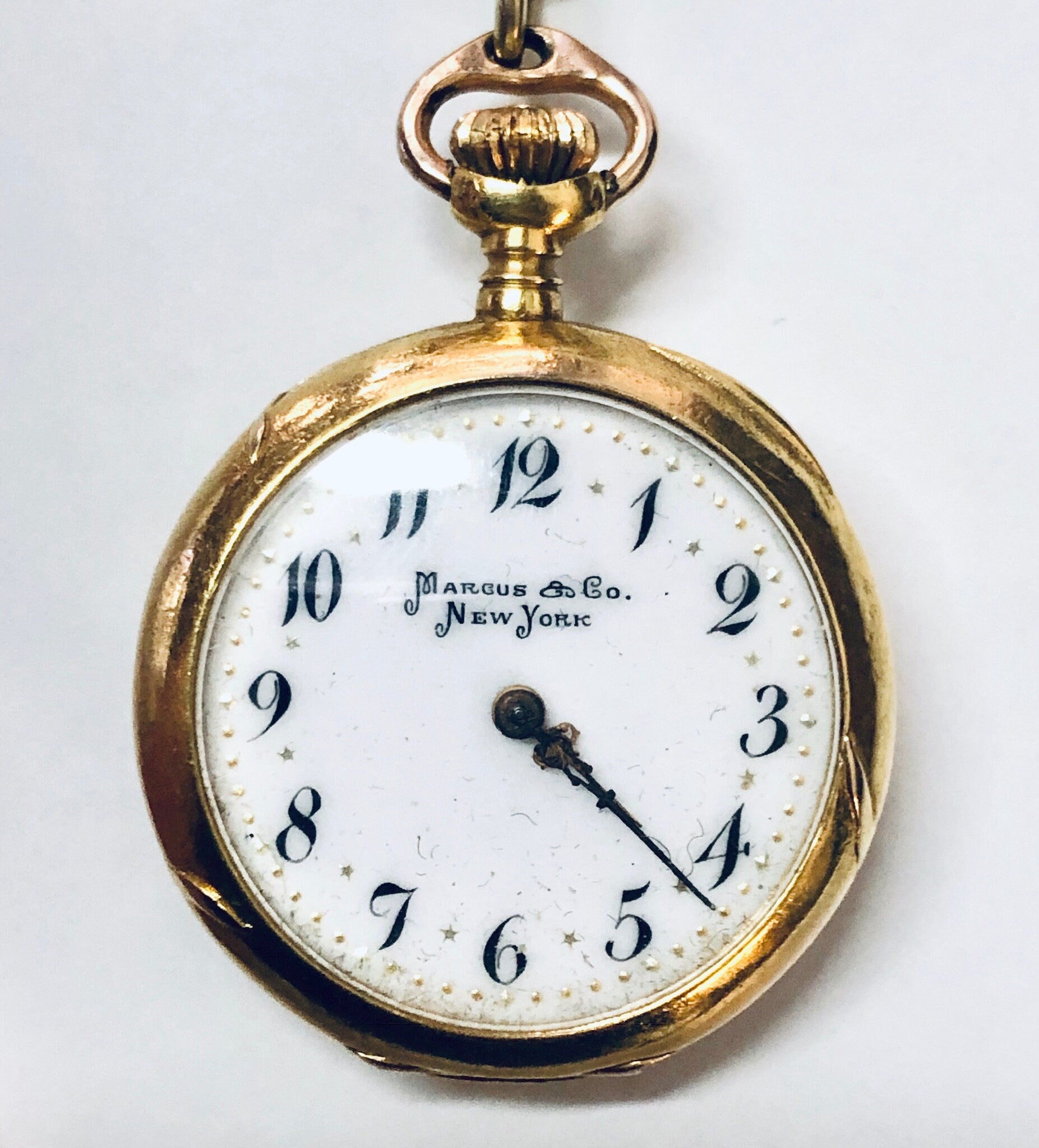 Rare Marcus And Co. 14k Gold Diamond Lapel Watch Art Nouveau, 14 Karat Gold, 14K Gold Watch, Vintage Watch, Lapel Watch, Watch Brooch, Gold