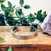 Vintage Cuff Bracelet, Silver Bracelet, Vintage Jewelry, Silver Toned Jewelry, Statement Jewelry, Valentines Day Gift, Industrial Style