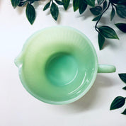Fire King Jane Ray Jadeite Cream and Sugar Bowl, Vintage Jadeite Creamer Sugar Set, Fire King Collectible Glassware, Green Milk Glass, Green