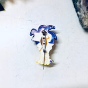 Vintage Brooch, Lady Face Brooch, Unique Jewelry, Vintage Jewelry, Vintage Pin, Purple Jewelry, Yellow Jewelry, Woman Face Pin, Unique Gift