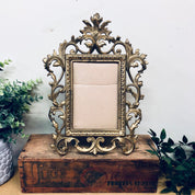 Vintage Brass Frame, Brass Picture Frame, Vintage Home Decor, Vintage Frame, Ornate Brass Frame, Valentines Day Gift, Brass Decor, Ornate