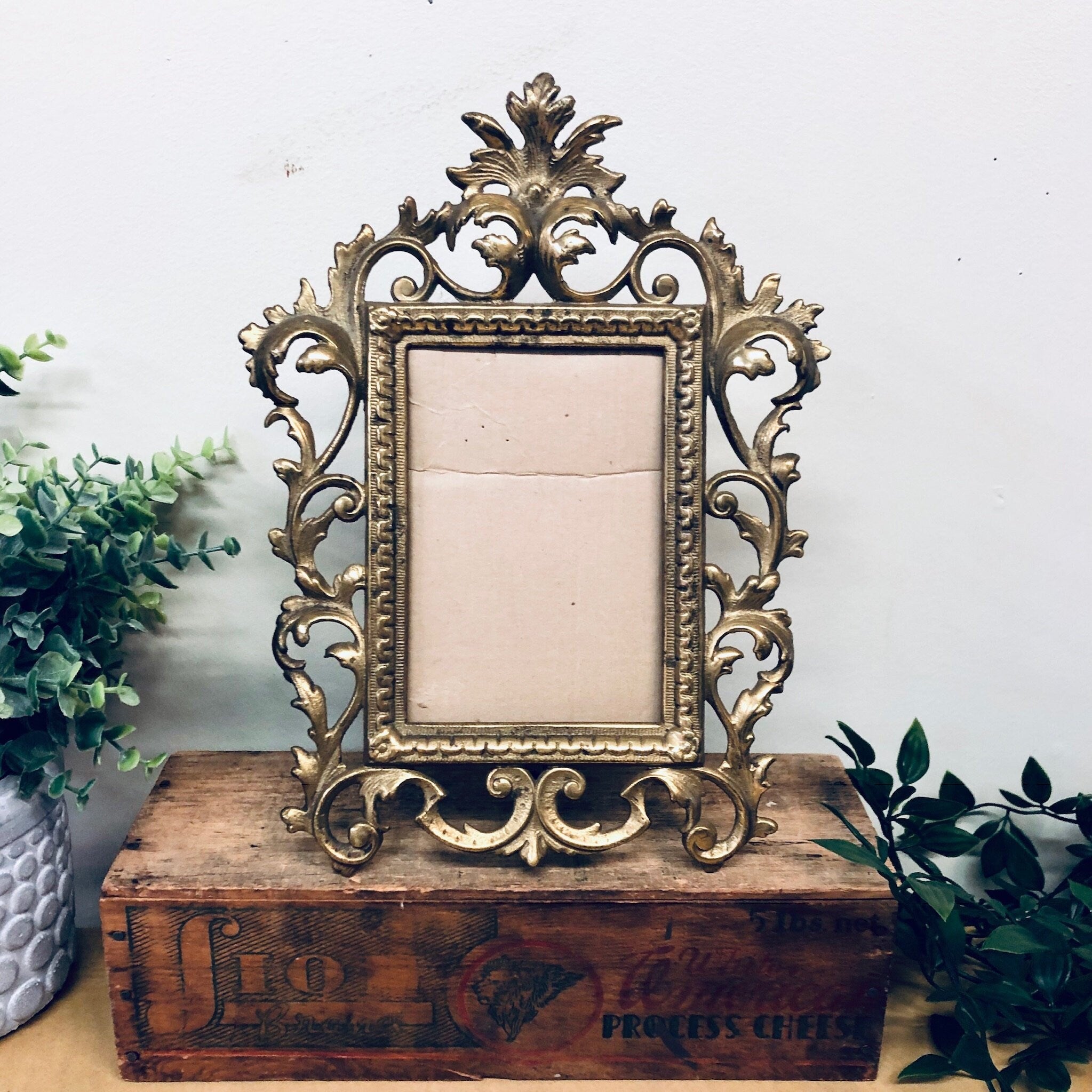 Vintage Brass Frame, Brass Picture Frame, Vintage Home Decor, Vintage Frame, Ornate Brass Frame, Valentines Day Gift, Brass Decor, Ornate