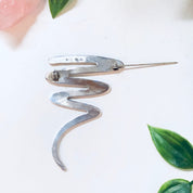 Vintage Brooch, Silver Brooch, Squiggle Pin, Vintage Pin, Vintage Jewelry, Sterling Silver, Abstract Jewelry, Line Design, Valentines Day