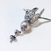 Vintage Earrings, Silver Earrings, Dangle Earrings, Pierced Ears, Unique Jewelry, Vintage Jewelry, Valentines Day Gift, Ornate Jewelry, Gift