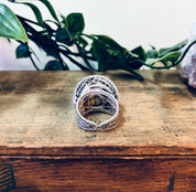 Vintage Silver Ring, Sterling Silver, Vintage Jewelry, Statement Ring, Filagree Ring, Cut Out Ring, Unique Ring, Valentines Day Gift, 925