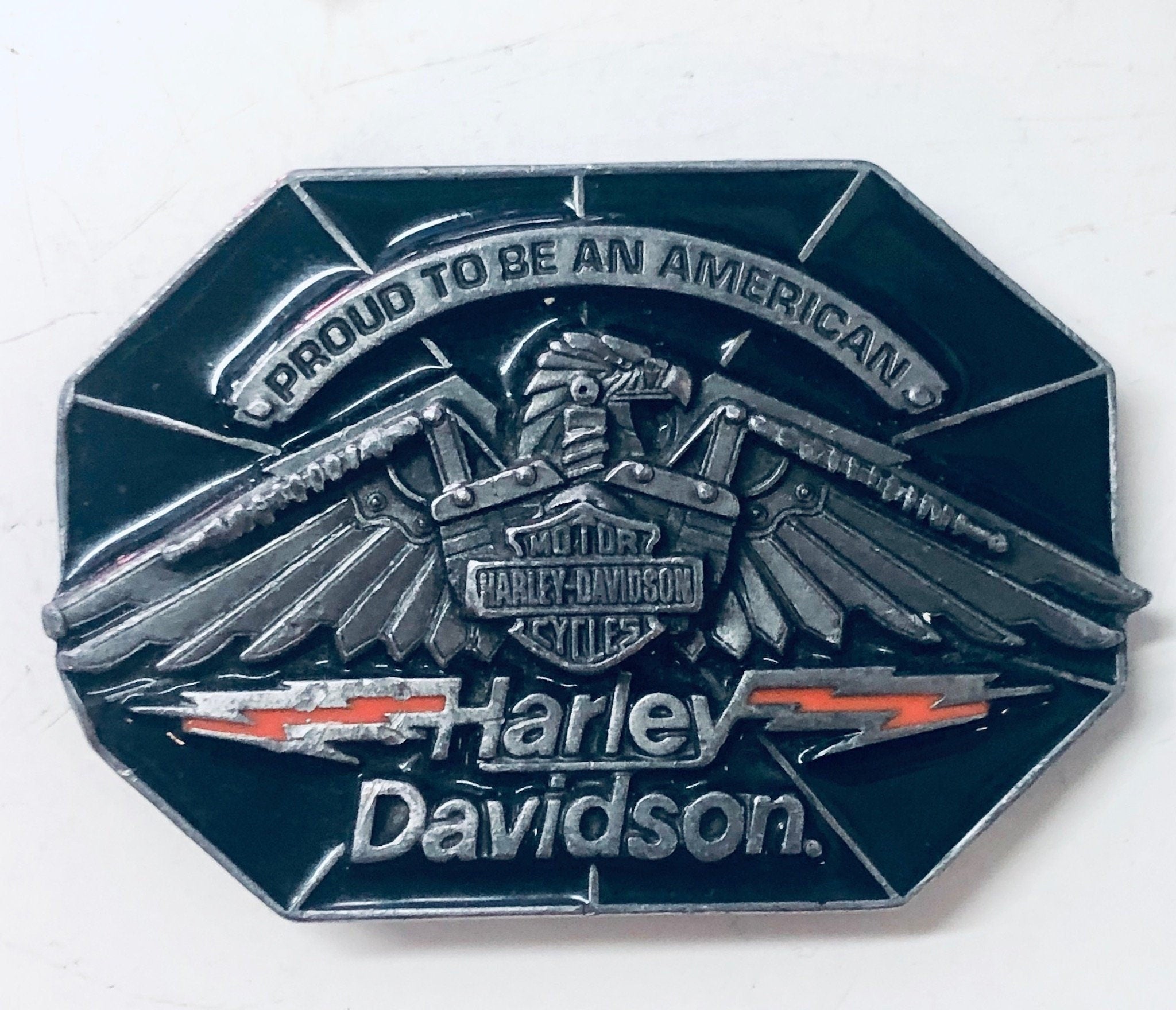 Vintage Belt Buckle, Harley Davidson Buckle, Eagle Belt Buckle, Vintage Accessories, Collectible Harley Buckle, Biker Buckle, Biker Gear