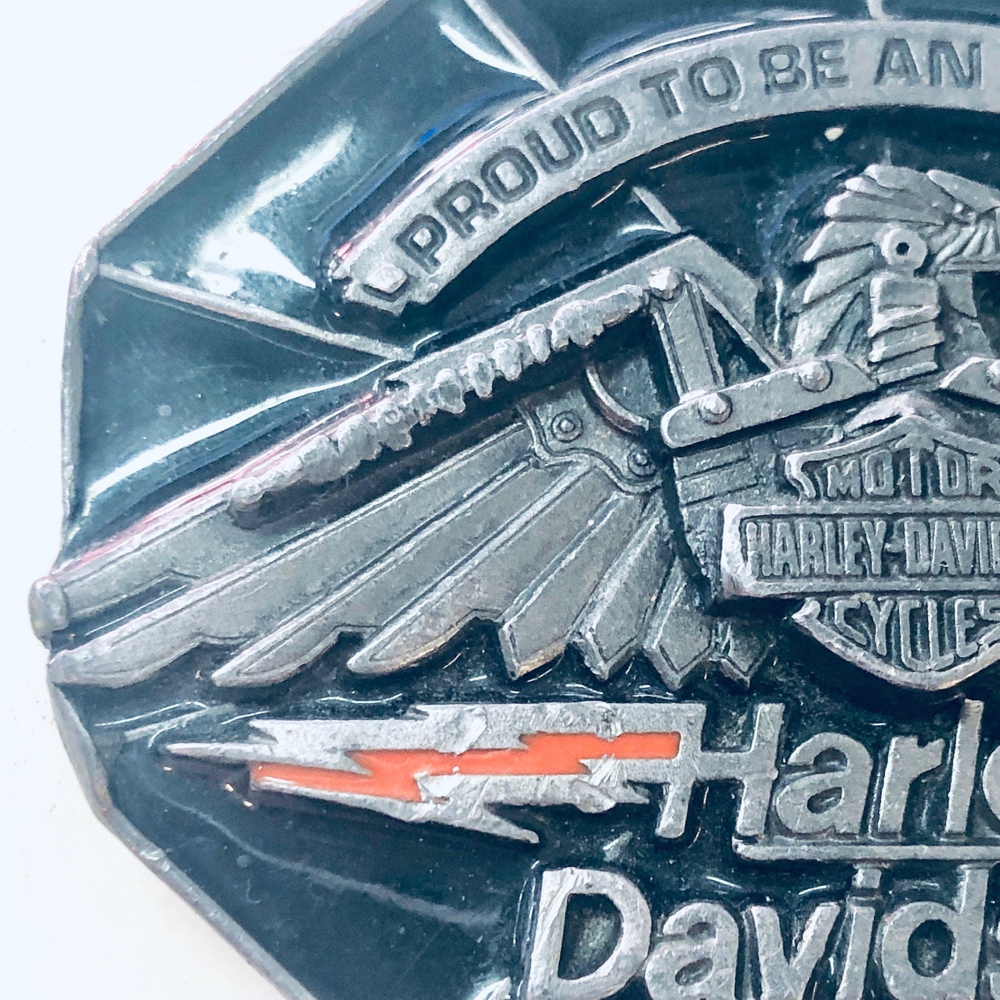 Vintage Belt Buckle, Harley Davidson Buckle, Eagle Belt Buckle, Vintage Accessories, Collectible Harley Buckle, Biker Buckle, Biker Gear