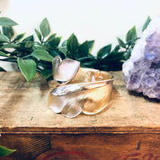 Vintage Bracelet, Trifari Bracelet, Cuff Bracelet, Hinged Cuff, Vintage Jewelry, Gold Toned Cuff, Gold Toned Jewelry, Small Bracelet, Leaf