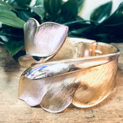 Vintage Bracelet, Trifari Bracelet, Cuff Bracelet, Hinged Cuff, Vintage Jewelry, Gold Toned Cuff, Gold Toned Jewelry, Small Bracelet, Leaf