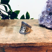 Vintage Ring, Hammered Ring, Vintage Jewelry, Rope Ring, Statement Jewelry, Valentines Day Gift, Thick Band Ring, Unique Jewelry,