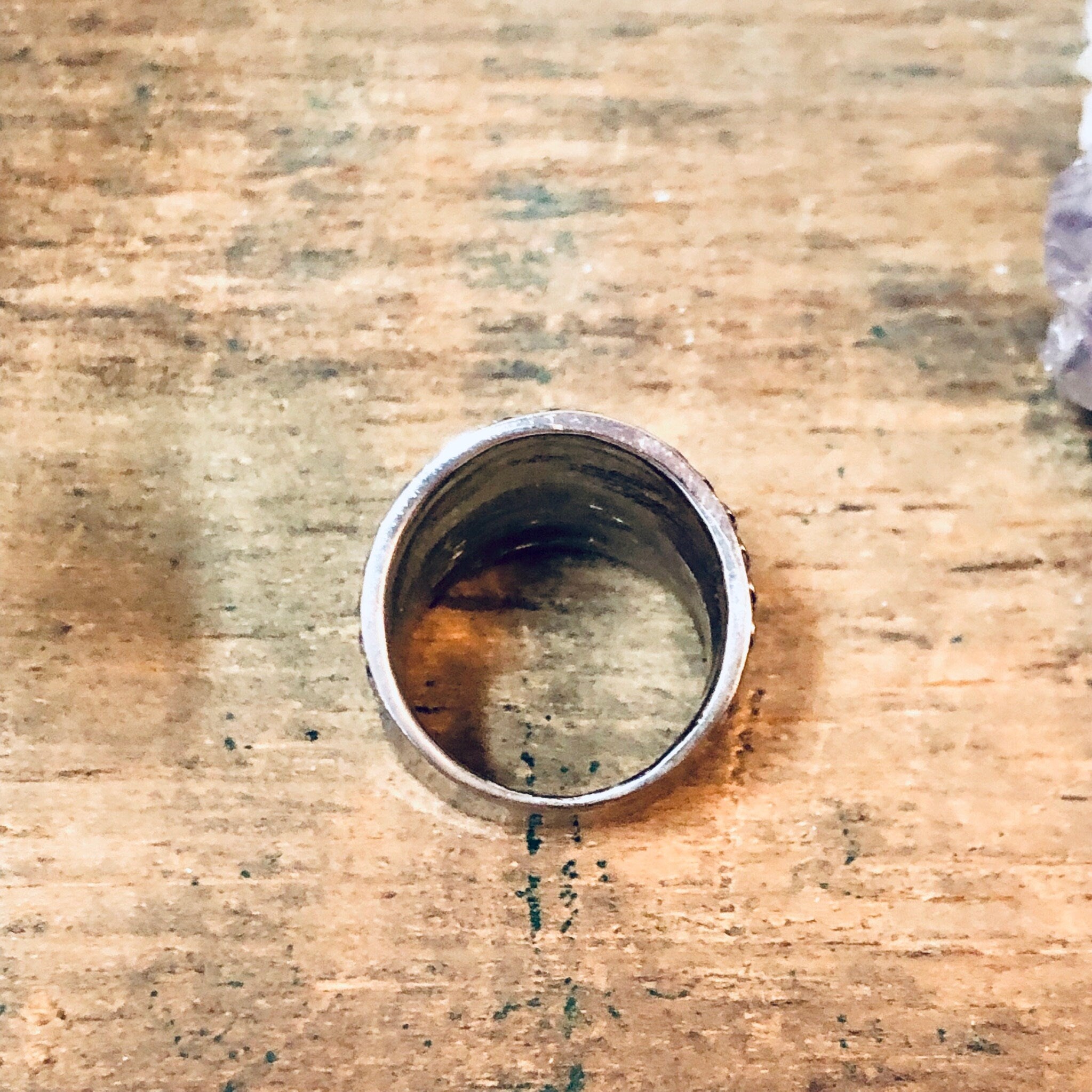 Vintage Ring, Hammered Ring, Vintage Jewelry, Rope Ring, Statement Jewelry, Valentines Day Gift, Thick Band Ring, Unique Jewelry,