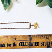 Vintage Necklace, Charm Necklace, Elephant Necklace, Small Necklace, Vintage Jewelry, Elephant Jewelry, Valentines Day Gift, Gold Toned