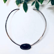 Vintage Choker, Silver Choker, Vintage Necklace, Tigers Eye Choker, Purple Tigers Eye, 950 Silver, Mothers Day Gift, Silver and Purple