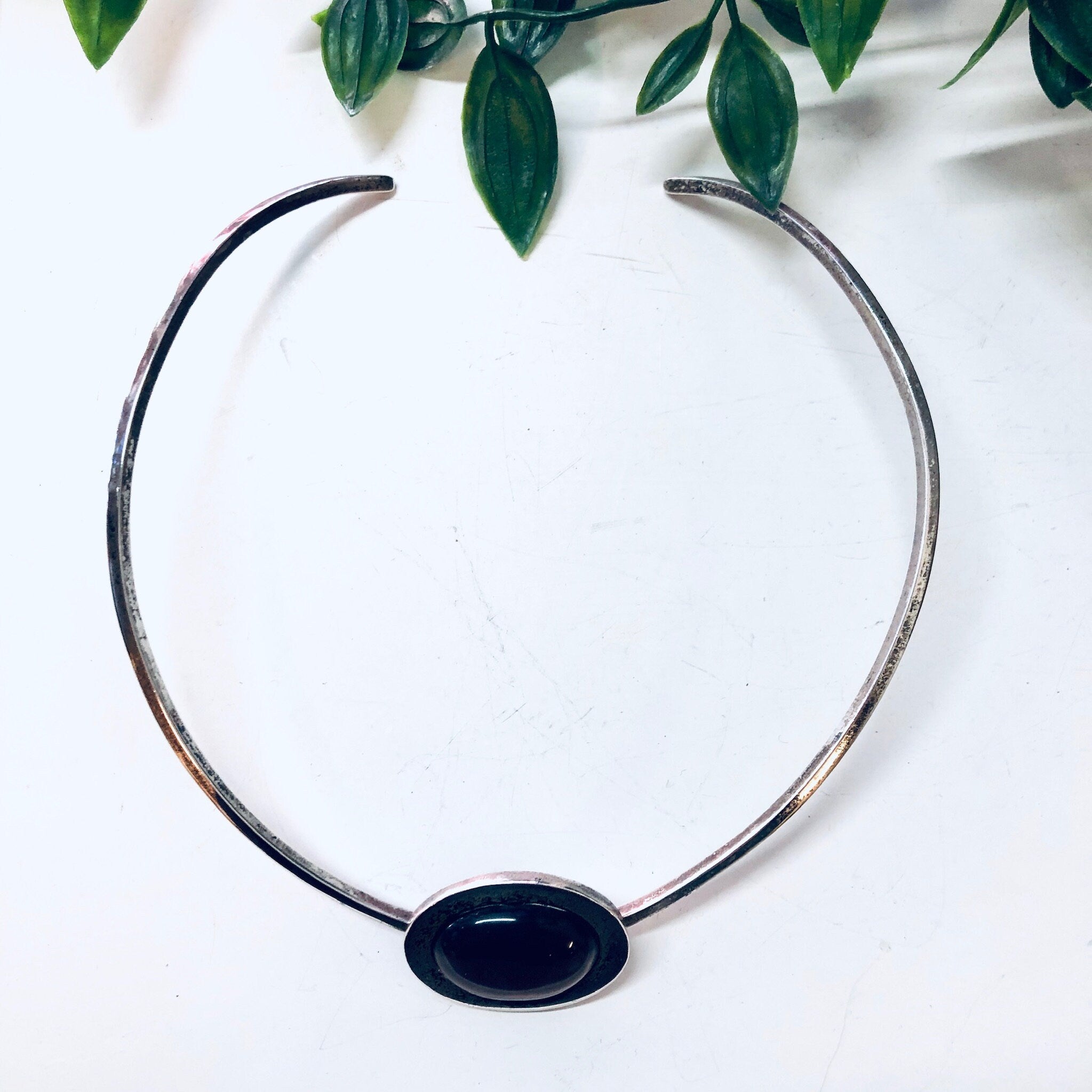 Vintage Choker, Silver Choker, Vintage Necklace, Tigers Eye Choker, Purple Tigers Eye, 950 Silver, Mothers Day Gift, Silver and Purple