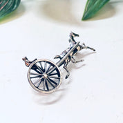 Vintage Brooch, Vintage Pin, Horse and Carriage, Animal Jewelry, Vintage Jewelry, Silver Brooch, Small Pin, Buggy Brooch, Cute Jewelry, 925