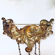 Vintage Brooch, Gold Toned Brooch, Victorian Jewelry, Unique Jewelry, Vintage Jewelry, Vintage Pin, Large Brooch, Valentines Day Gift, Gold