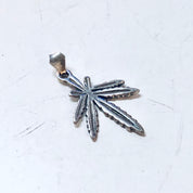 Vintage Silver Pendant, Vintage Jewelry, Weed Pendant, 420, Hippie Jewelry, Small Pendant, Boho Hippie Jewelry, Marijuana Pendant, Weed Leaf