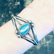 Vintage Cuff, Southwestern Bracelet, Cuff Bracelet, Turquoise Cuff, Boho Jewelry, Bohemian Style, Vintage Jewelry, Silver Cuff Bracelet, 925