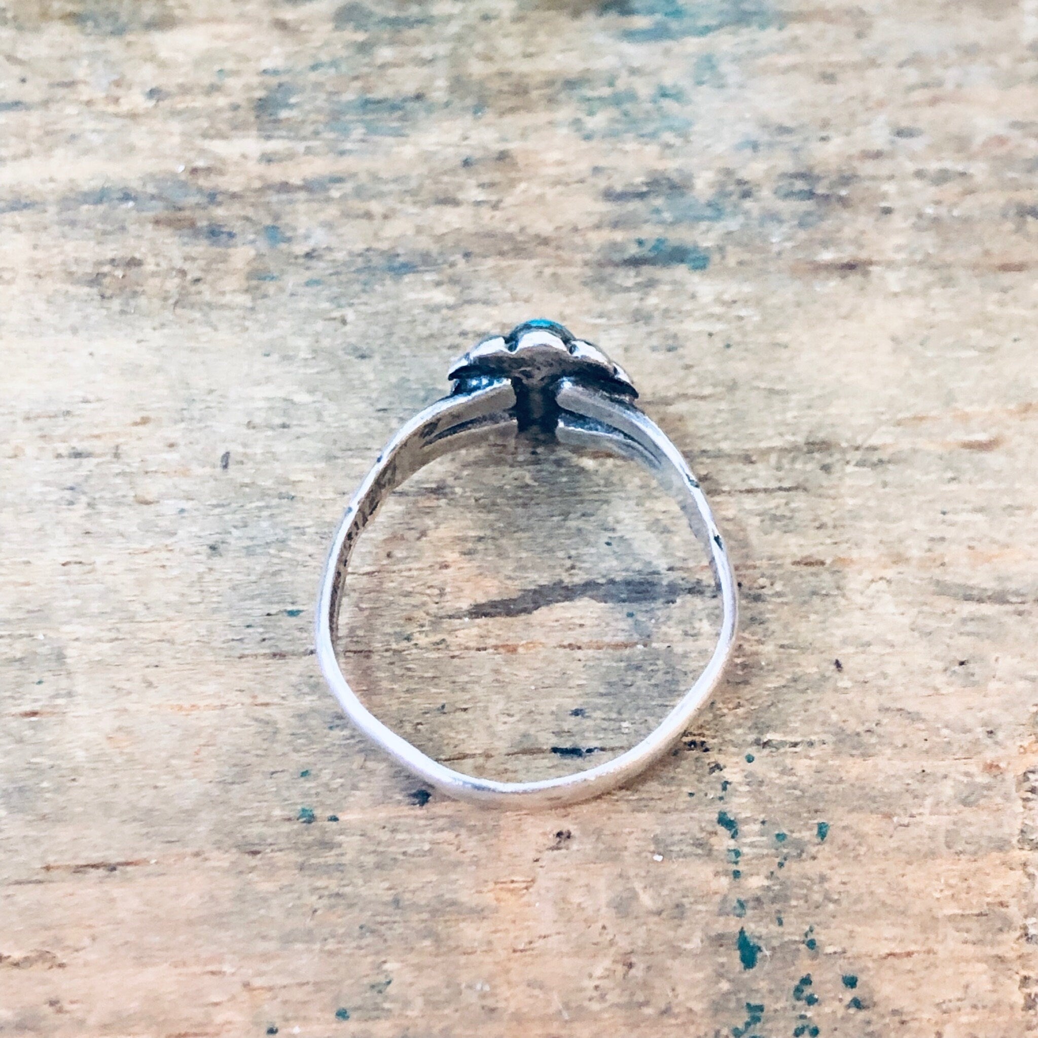 Vintage Silver Ring, Turquoise Ring, Small Ring, Pinky Ring, Vintage Jewelry, Southwestern Ring, Boho Style, Bohemian Jewelry, 925 Ring,