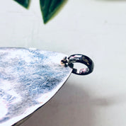 Large Pendant, Vintage Pendant, Vintage Necklace, Druzy Quartz, Metal Pendant, Polished Stone, Statement Jewelry, Sparkly Jewelry, Pendant