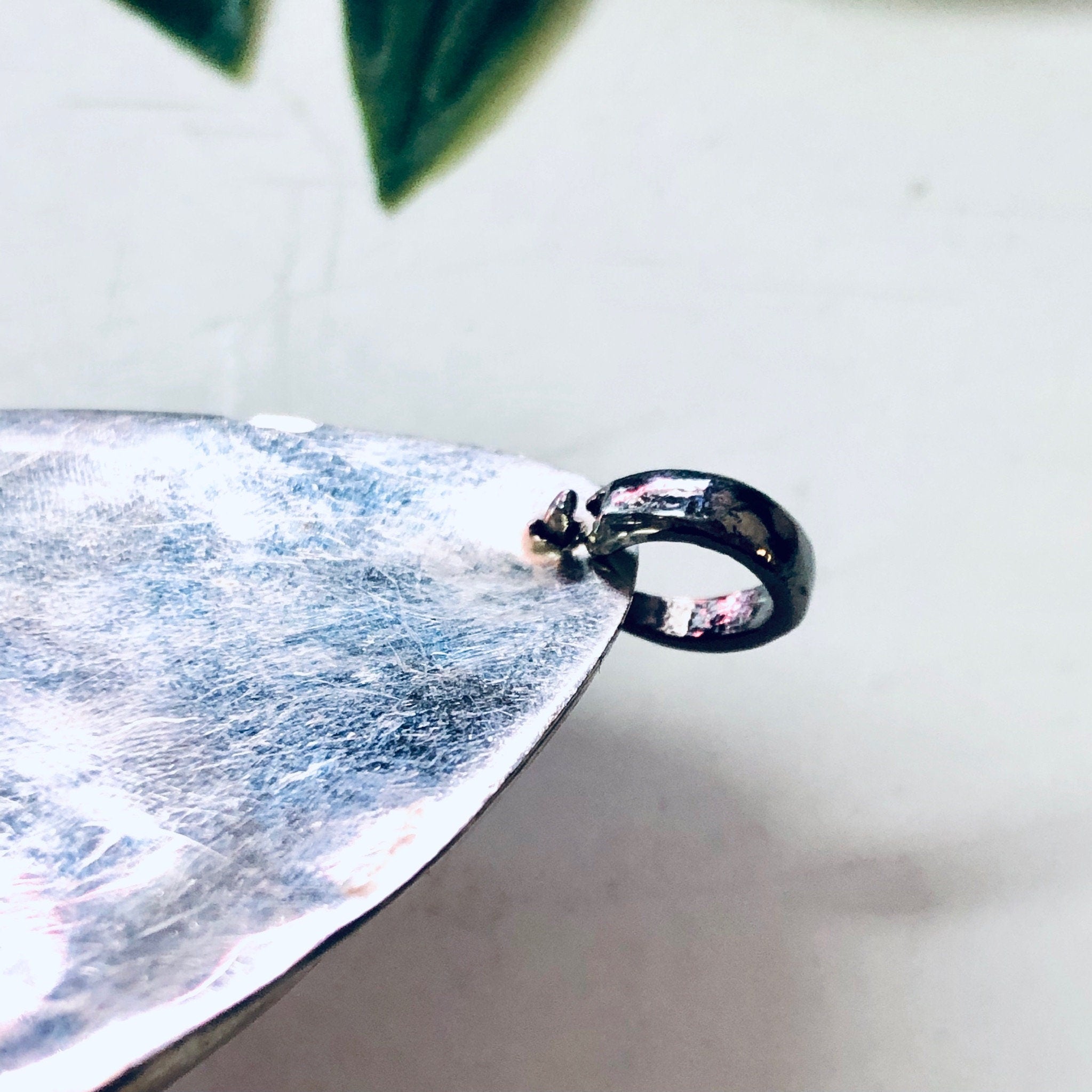 Large Pendant, Vintage Pendant, Vintage Necklace, Druzy Quartz, Metal Pendant, Polished Stone, Statement Jewelry, Sparkly Jewelry, Pendant
