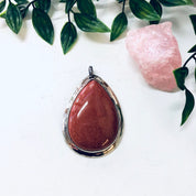 Large Pendant, Vintage Pendant, Vintage Necklace, Druzy Quartz, Metal Pendant, Polished Stone, Statement Jewelry, Sparkly Jewelry, Pendant