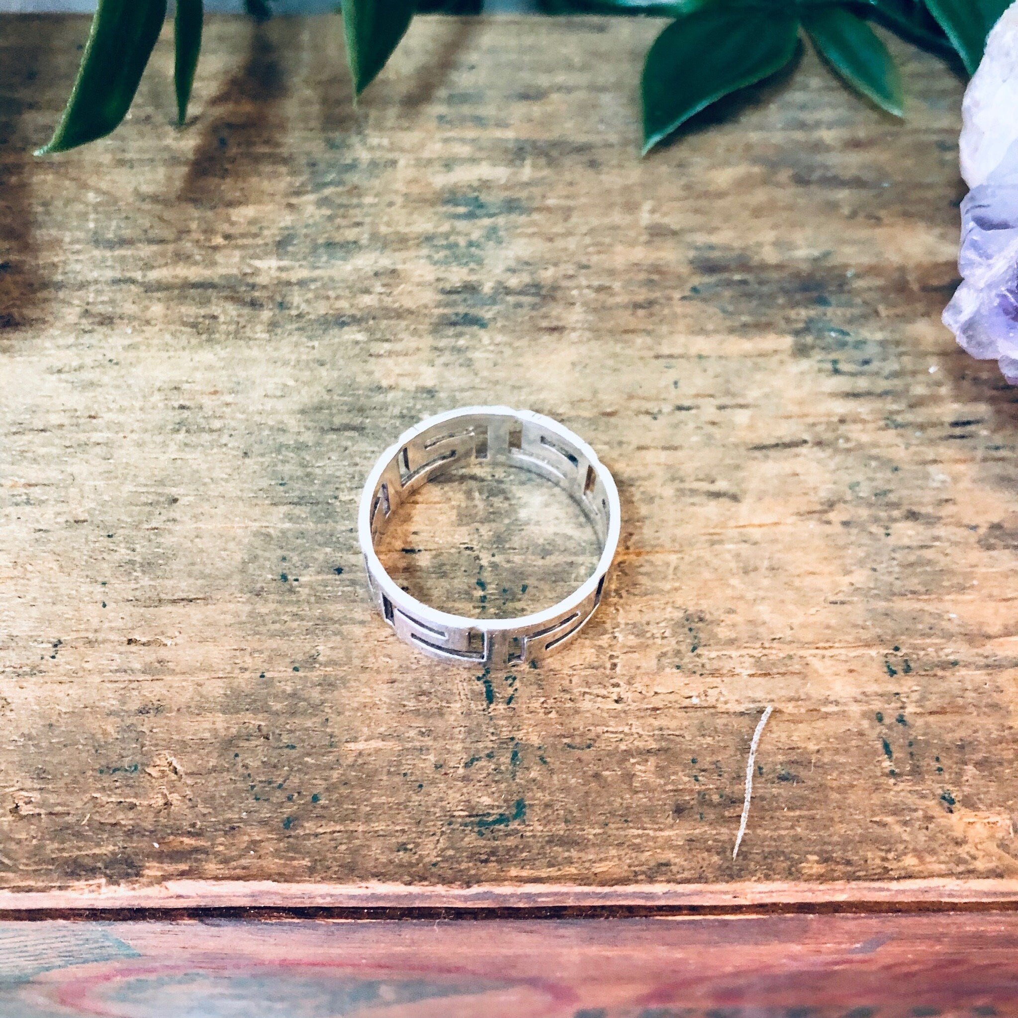 Vintage Silver Ring, Cut Out Ring, Unique Jewelry, Vintage Jewelry, Sterling Silver, Band Ring, Thick Band Ring, Simple Ring, Minimal Design