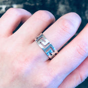 Vintage Silver Ring, Cut Out Ring, Unique Jewelry, Vintage Jewelry, Sterling Silver, Band Ring, Thick Band Ring, Simple Ring, Minimal Design