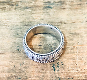 Vintage Silver Ring, Swirl Design Ring, Unique Jewelry, Band Ring, Thin Band Ring, Simple Jewelry, Swirly Ring, Sterling Silver, Boho Style