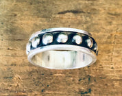 Vintage Silver Ring, Ball Ring, Band Ring, Vintage Jewelry, Simple Jewelry, Unique Ring, Thumb Ring, Large Ring, Boho Style, Bohemian Ring