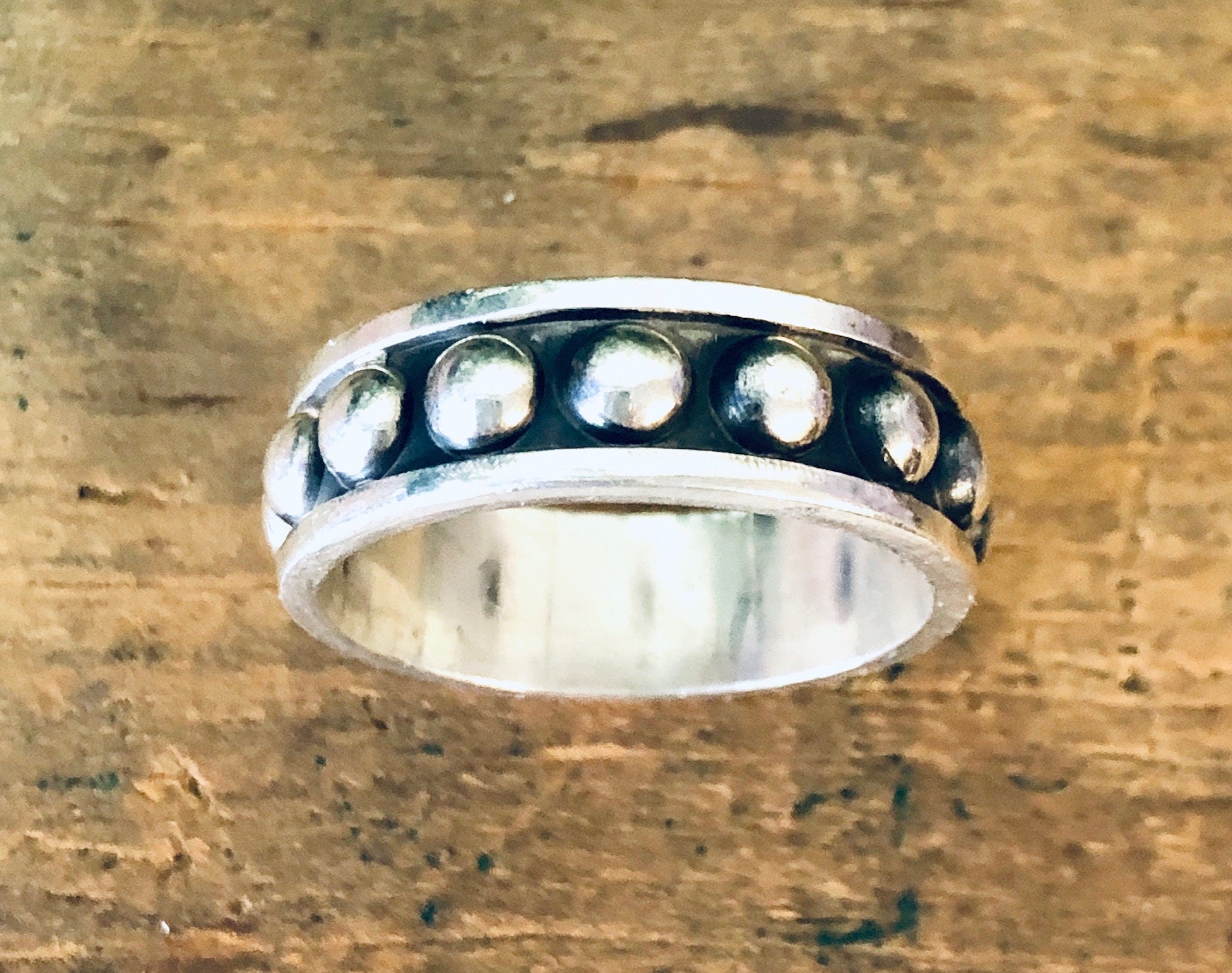 Vintage Silver Ring, Ball Ring, Band Ring, Vintage Jewelry, Simple Jewelry, Unique Ring, Thumb Ring, Large Ring, Boho Style, Bohemian Ring