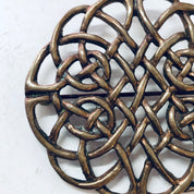 Vintage Brooch, Gold Toned Brooch, Celtic Style Pin, Vintage Pin, Vintage Jewelry, Round Brooch, Brass Toned Brooch, Celtic Knot, Unique Pin